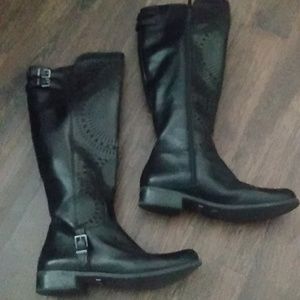 Knee high leather boots